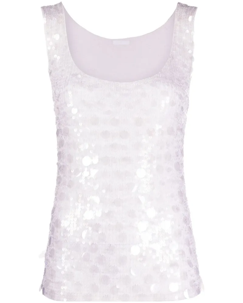 P.A.R.O.S.H. P.A.R.O H. Tanktop mit Pailletten - Weiß Weiß