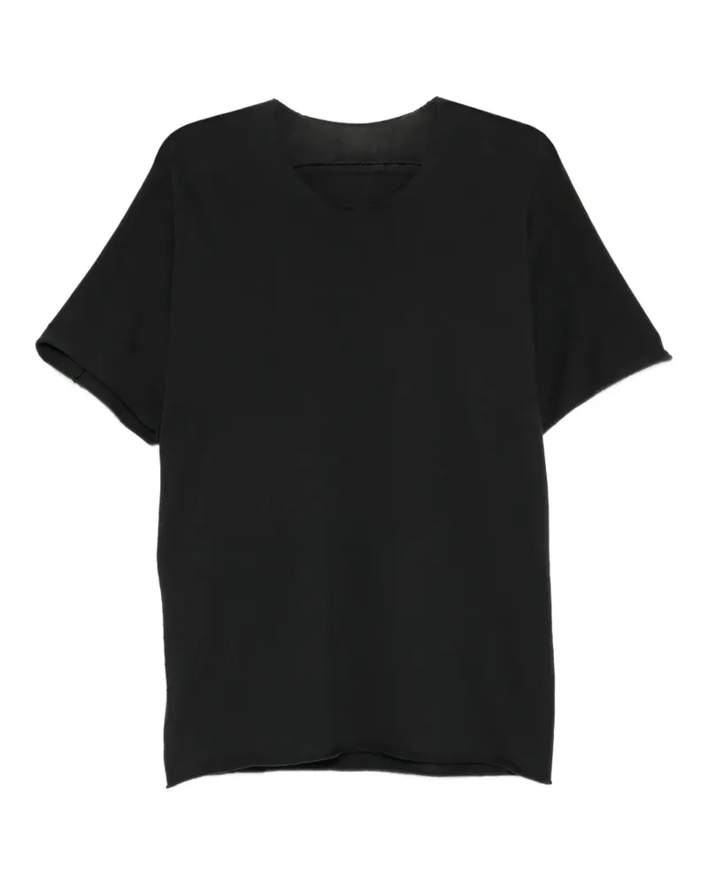 Label Under Construction Kurzärmeliger Pullover - Schwarz Schwarz