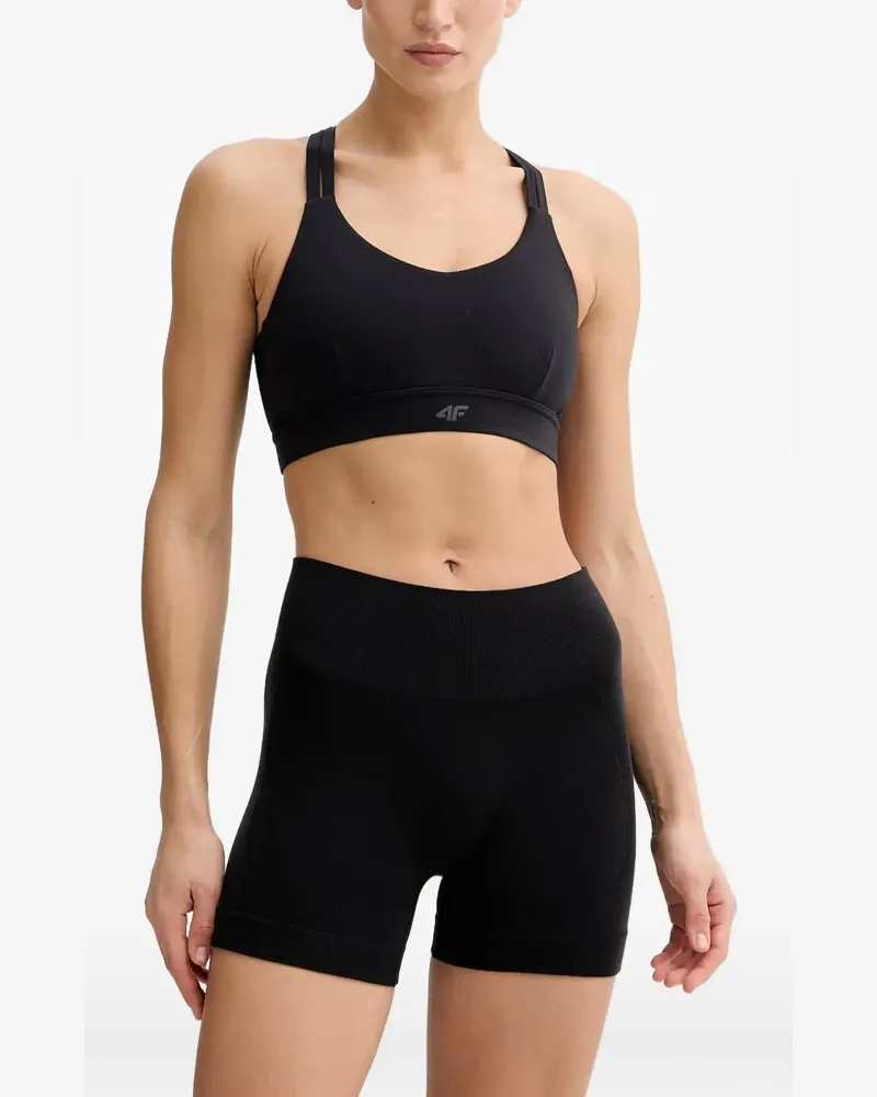 Icebreaker logo-print high-waisted base layer shorts - Schwarz Schwarz