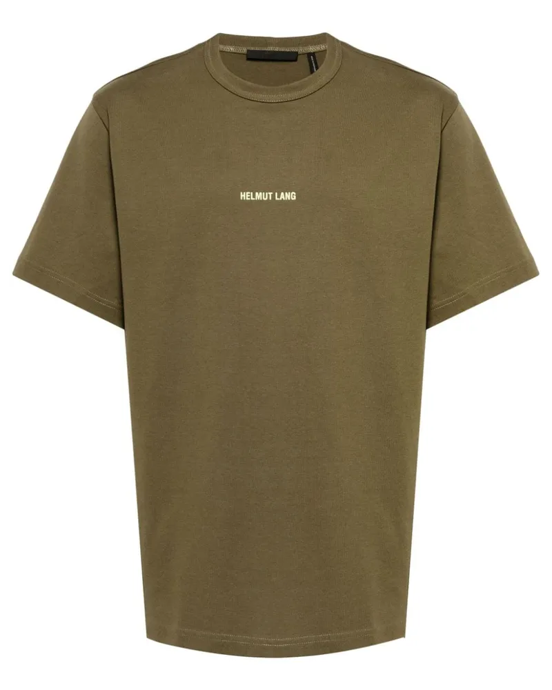 Helmut Lang T-Shirt mit Logo-Print Grün