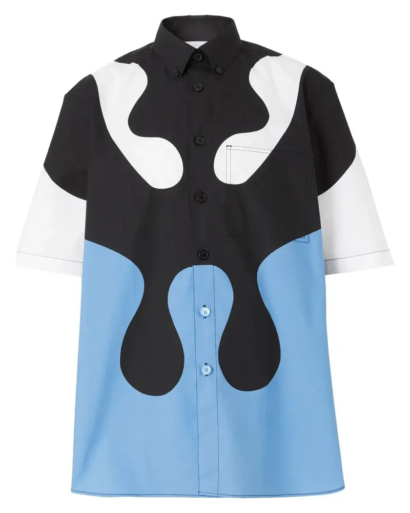 Burberry Hemd mit abstraktem Print - Blau Blau