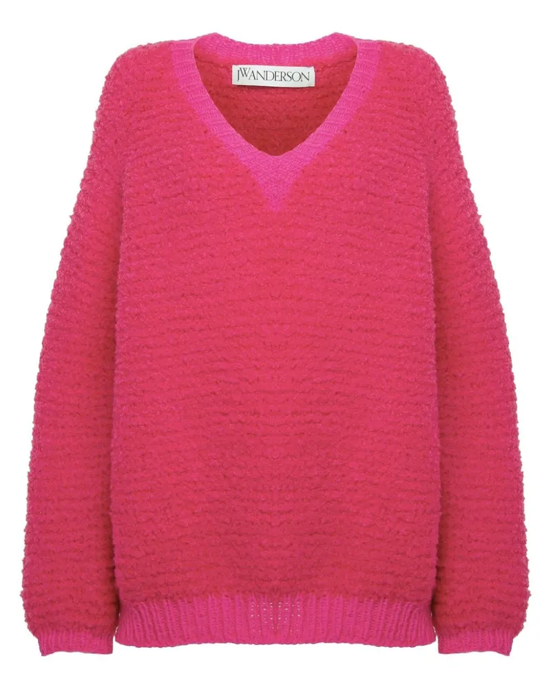J.W.Anderson Bouclé-Pullover mit V-Ausschnitt - Rosa Rosa