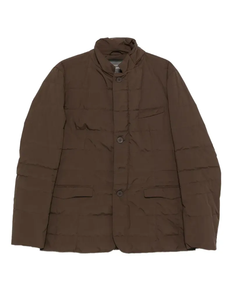 Herno quilted button-fastening coat - Braun Braun