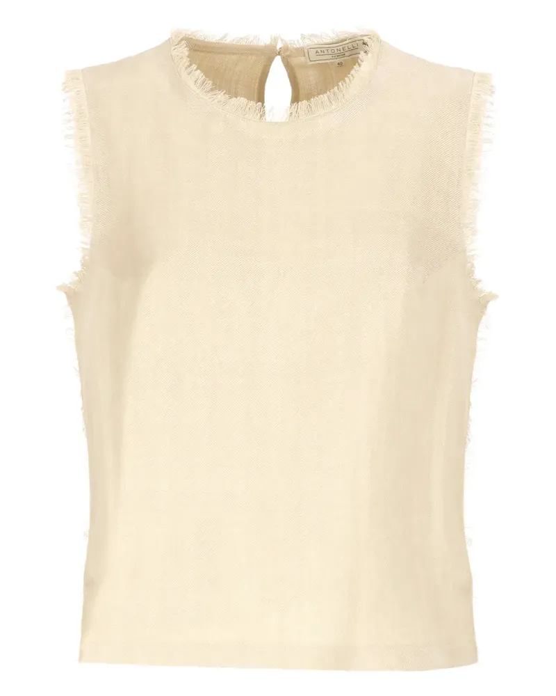 Antonelli Firenze Ausgefranstes Top - Nude Nude