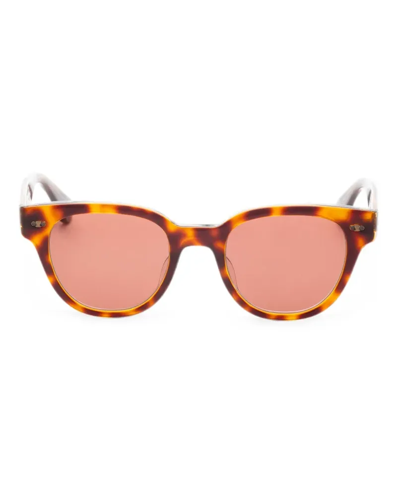 Garrett Leight Jane Sonnenbrille mit rundem Gestell - Braun Braun