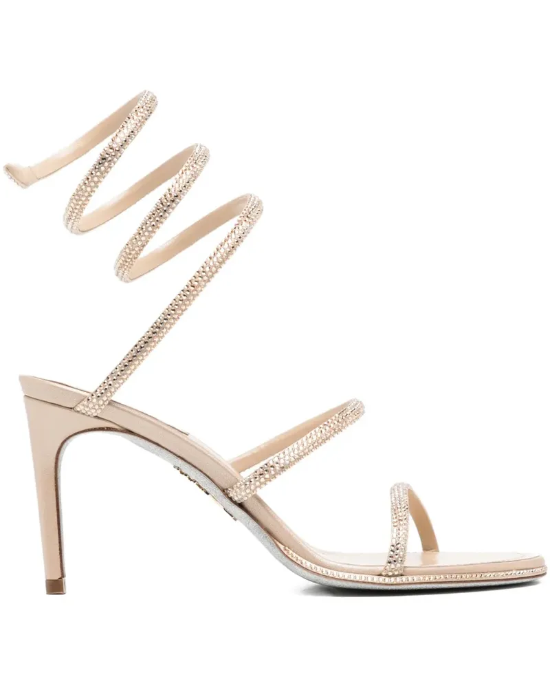 René Caovilla Cleo Sandalen 100mm - Nude Nude