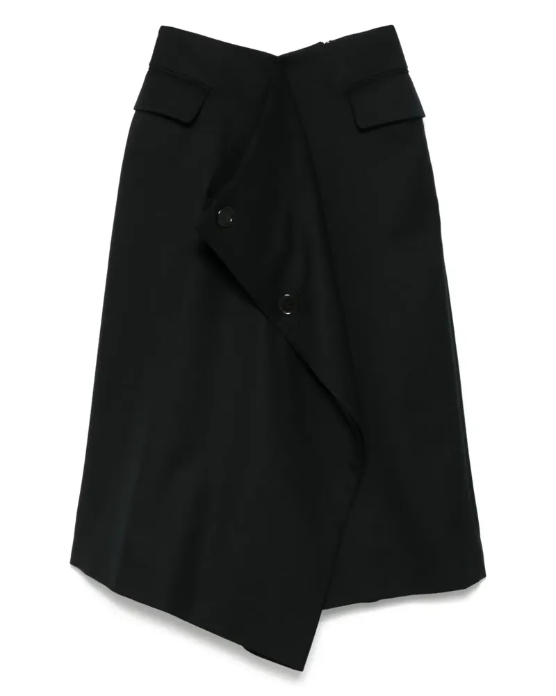 Noir Kei Ninomiya Klassischer Midirock - Schwarz Schwarz