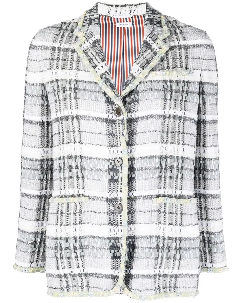 Thom Browne Einreihige Tweed-Jacke - Grün Grün