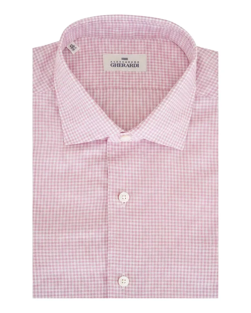 Alessandro Gherardi Hemd mit Vichy-Karo - Rosa Rosa