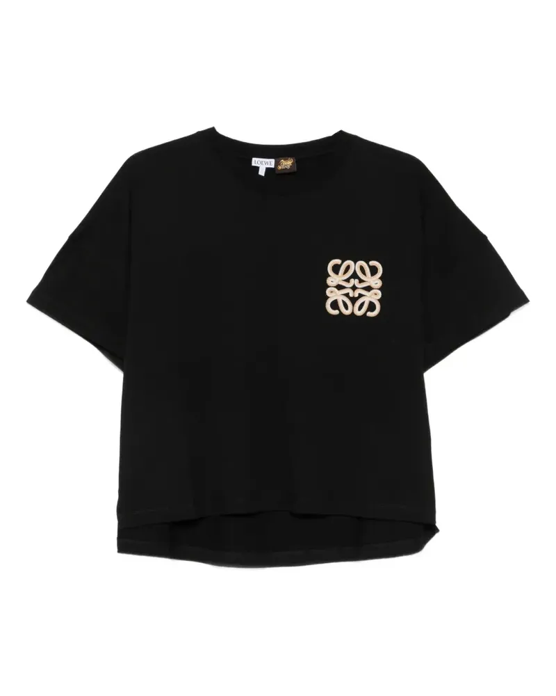 Loewe x Paula's Ibiza anagram-embroidered T-shirt - Schwarz Schwarz