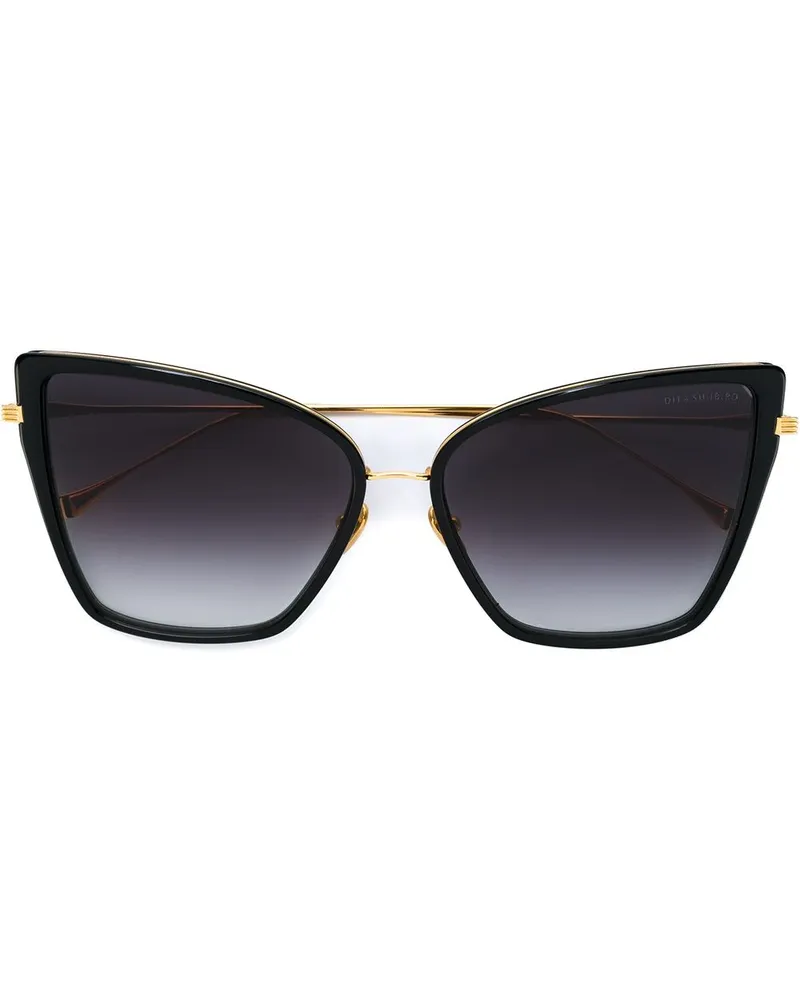 DITA Cat-Eye-Sonnenbrille im Oversized-Design - Schwarz Schwarz