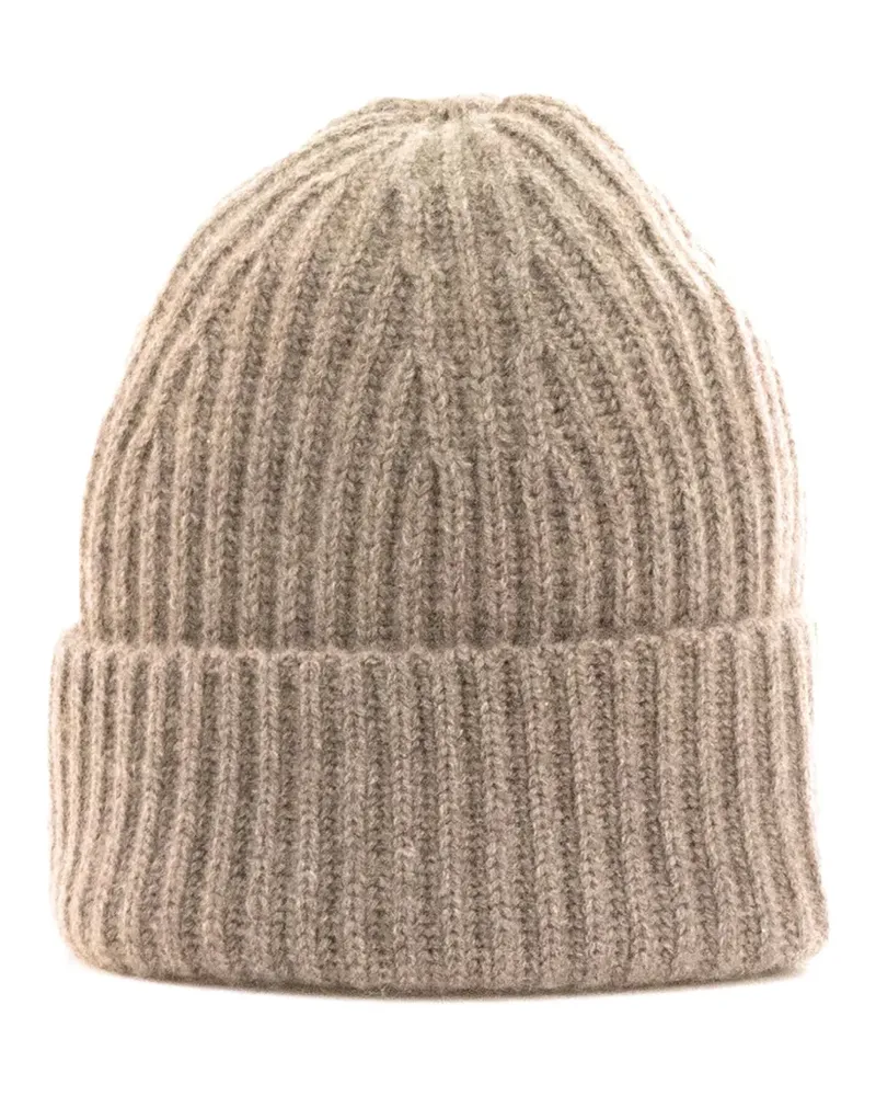 Lisa Yang Gerippte Beanie - Nude Nude