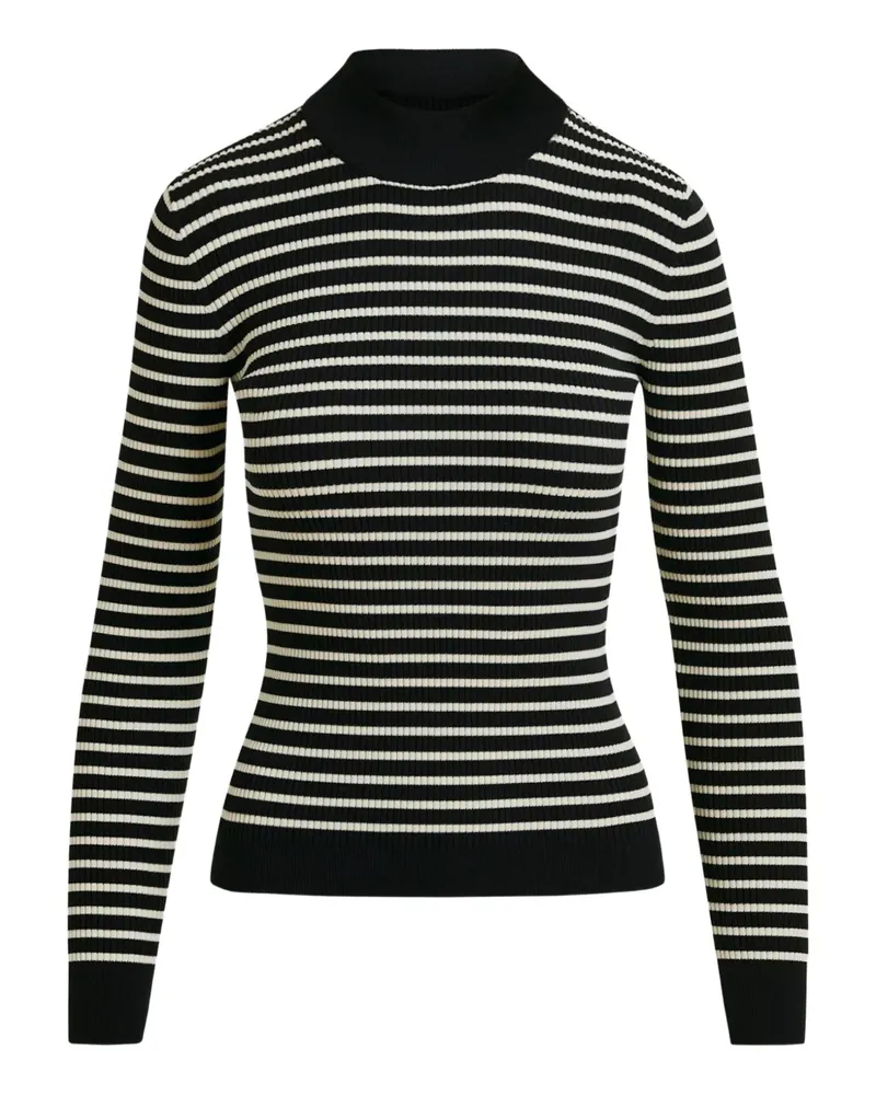 Essentiel Gestreiftes Sweatshirt - Schwarz Schwarz