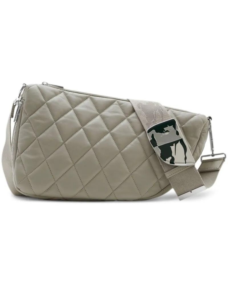 Burberry Shield Schultertasche mit Rautensteppung - Grau Grau