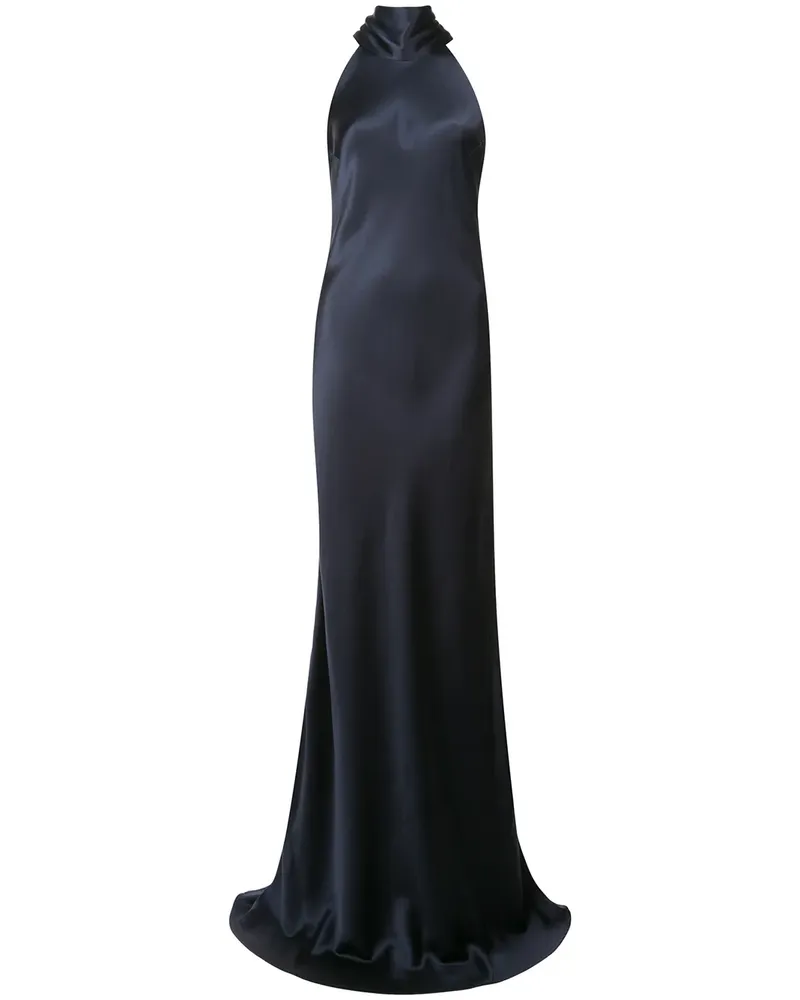 GALVAN satin gown - Blau Blau