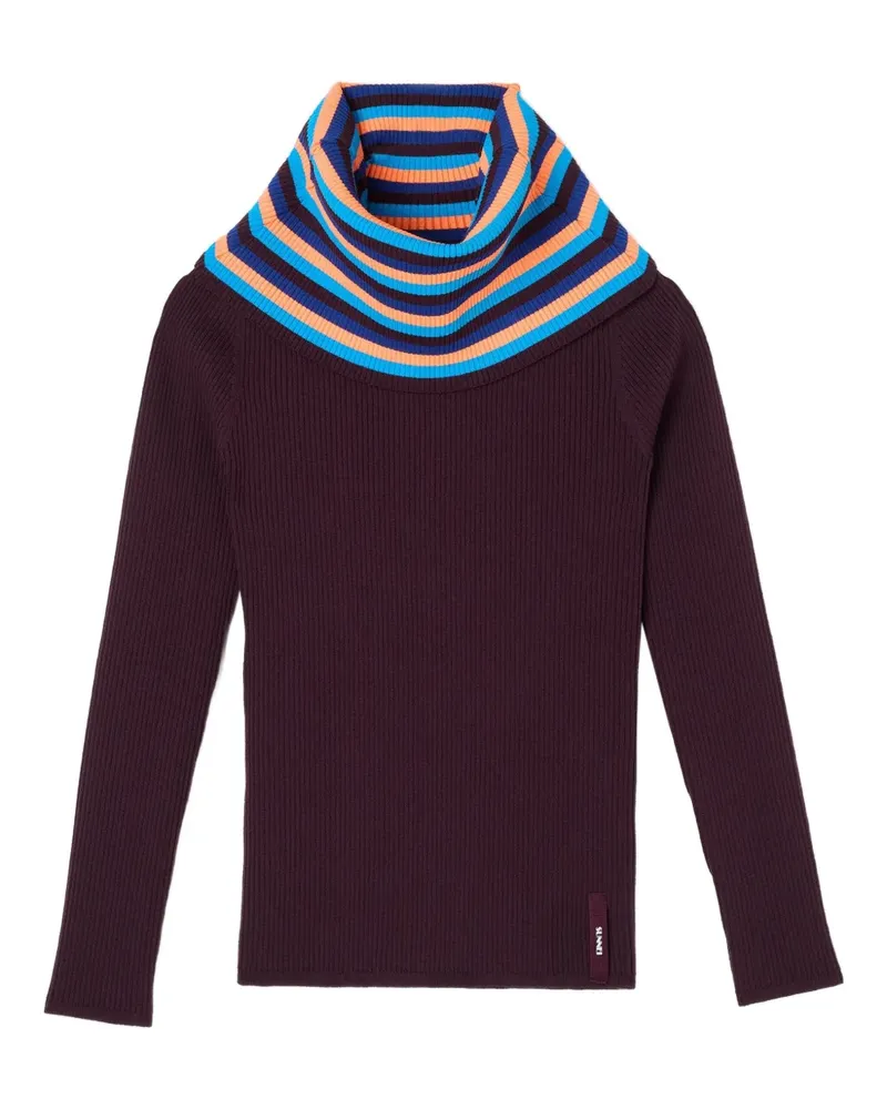 SUNNEI folded striped top - Violett Violett