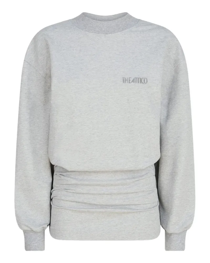ATTICO Kleid mit Logo-Stickerei - Grau Grau
