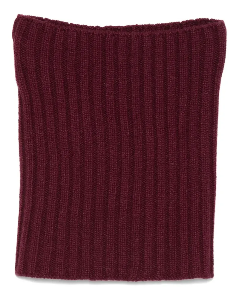 Dell'oglio Gerippter Rundschal aus Kaschmir - Rot Rot