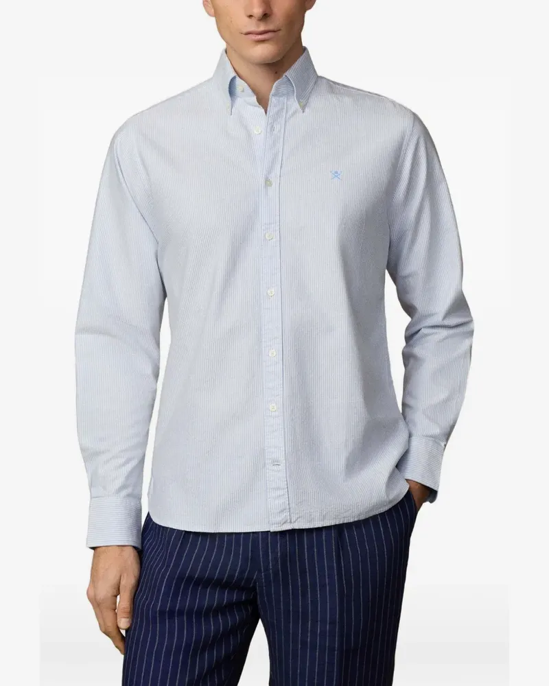 Hackett Hemd mit Ticking-Streifen - Blau Blau
