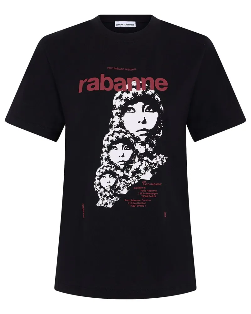 Paco Rabanne T-Shirt im Visconti-Look - Schwarz Schwarz