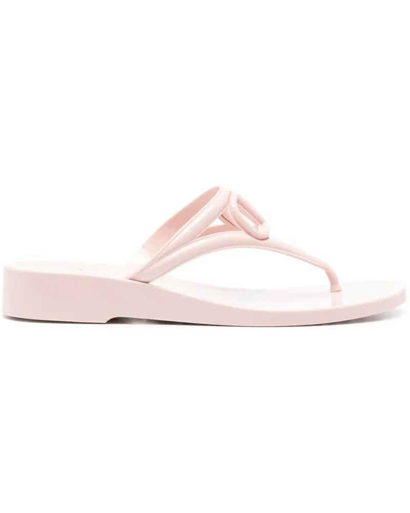 Valentino Garavani VLogo Signature Sandalen mit Zehensteg - Rosa Rosa