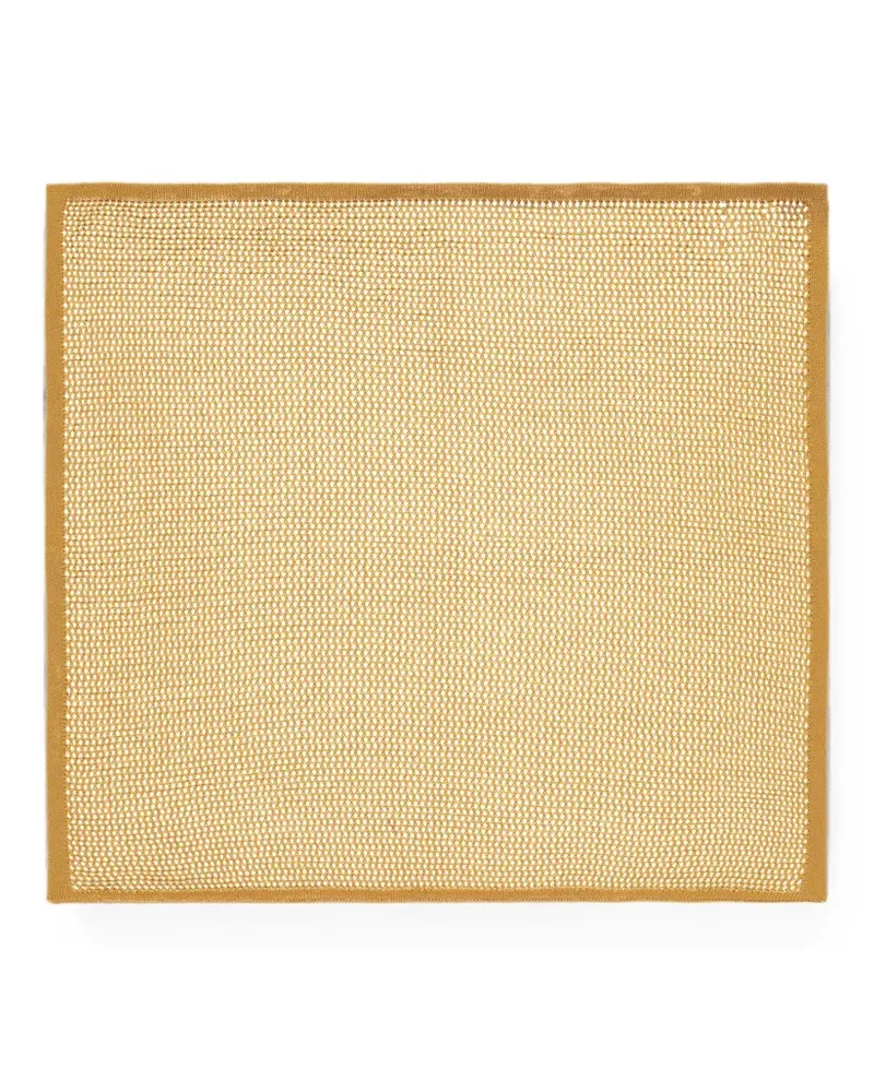 Ermenegildo Zegna open-knit pocket square - Gelb Gelb