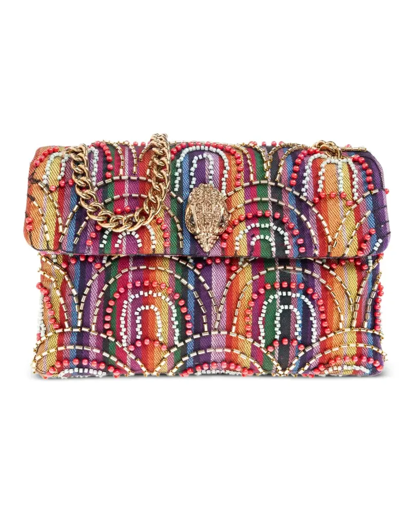 Kurt Geiger Mittelgroße Soft Kensington Schultertasche mit Regenbogen - Rot Rot