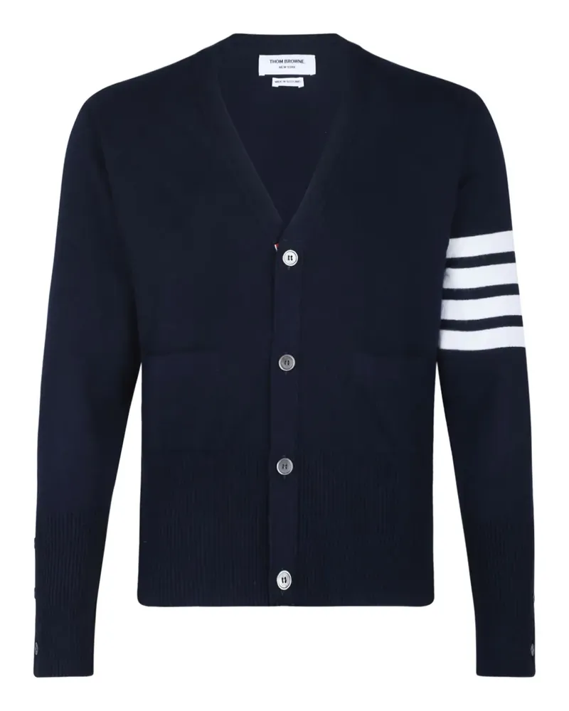 Thom Browne Kaschmircardigan mit V-Ausschnitt - Blau Blau