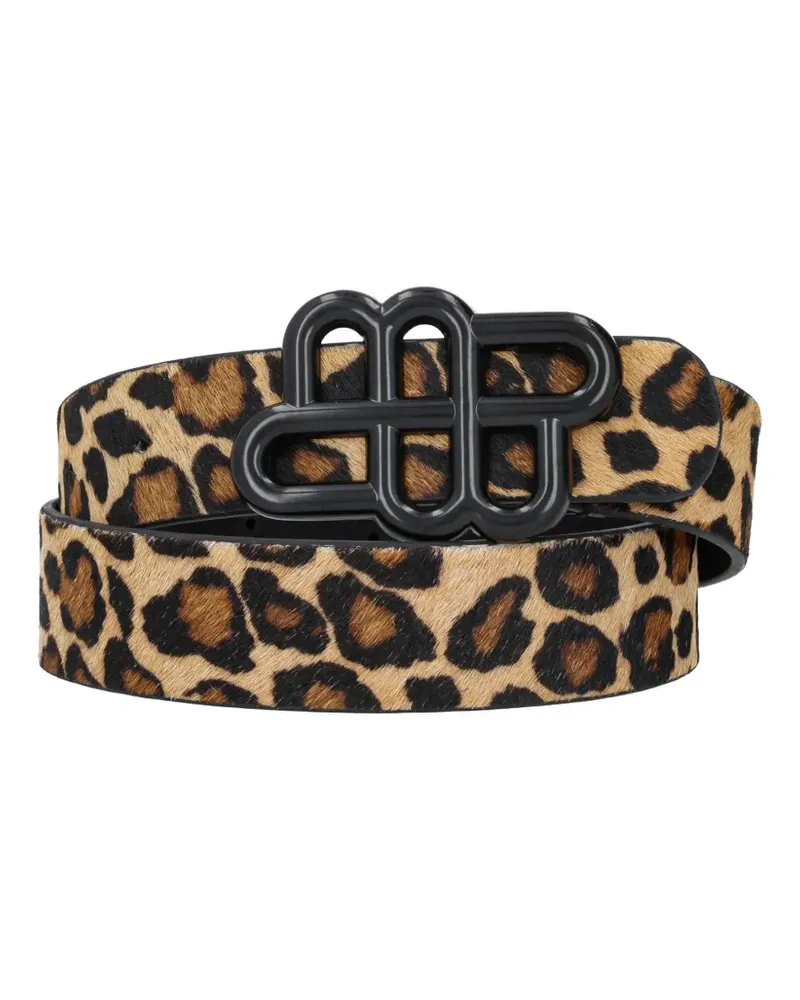 MUNTHE Gürtel mit Leoparden-Schnalle - Braun Braun