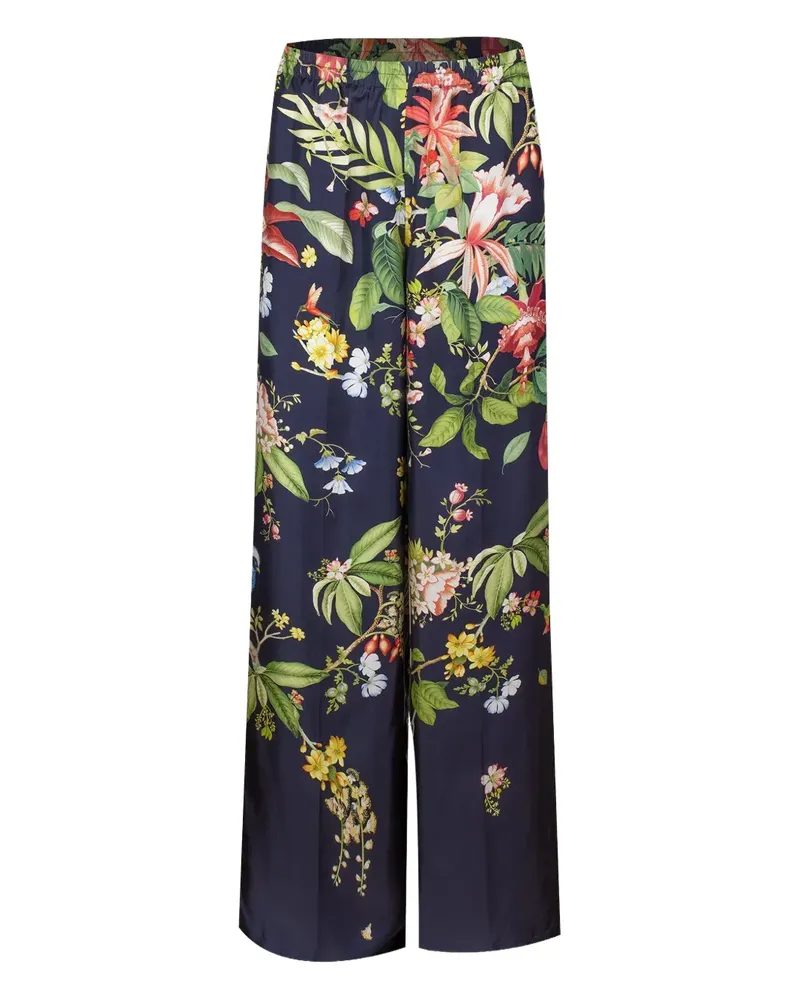 Oscar de la Renta Hose mit Blumen-Print - Blau Blau