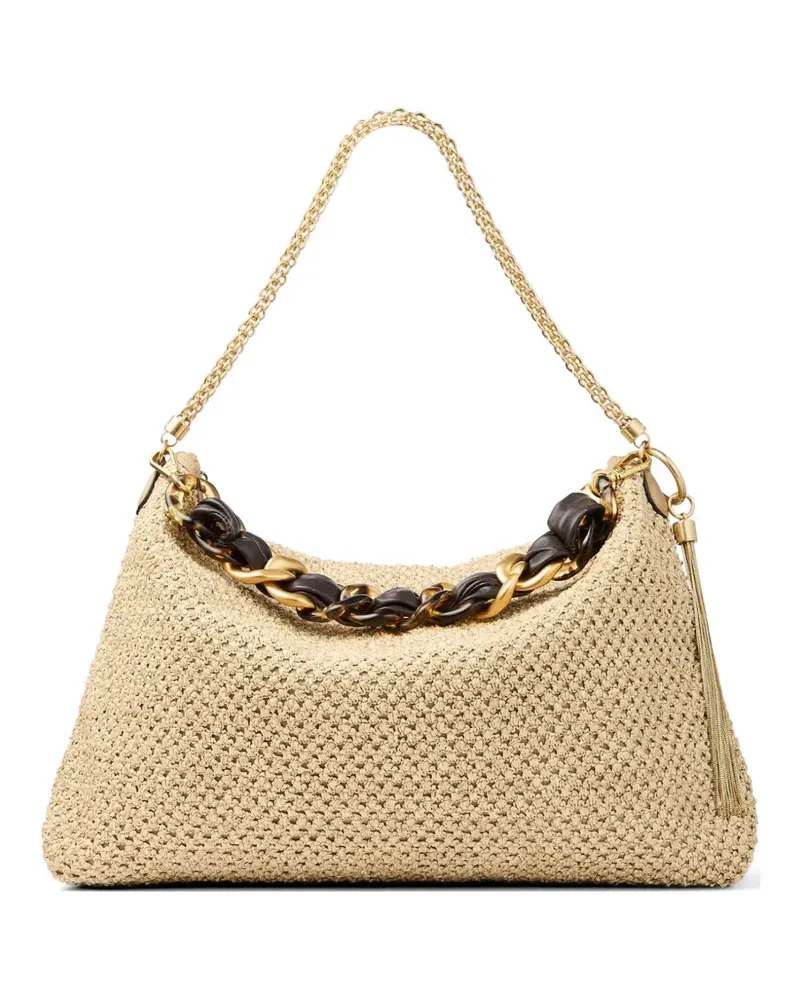 Jimmy Choo Callie Schultertasche mit Reißverschluss - Nude Nude