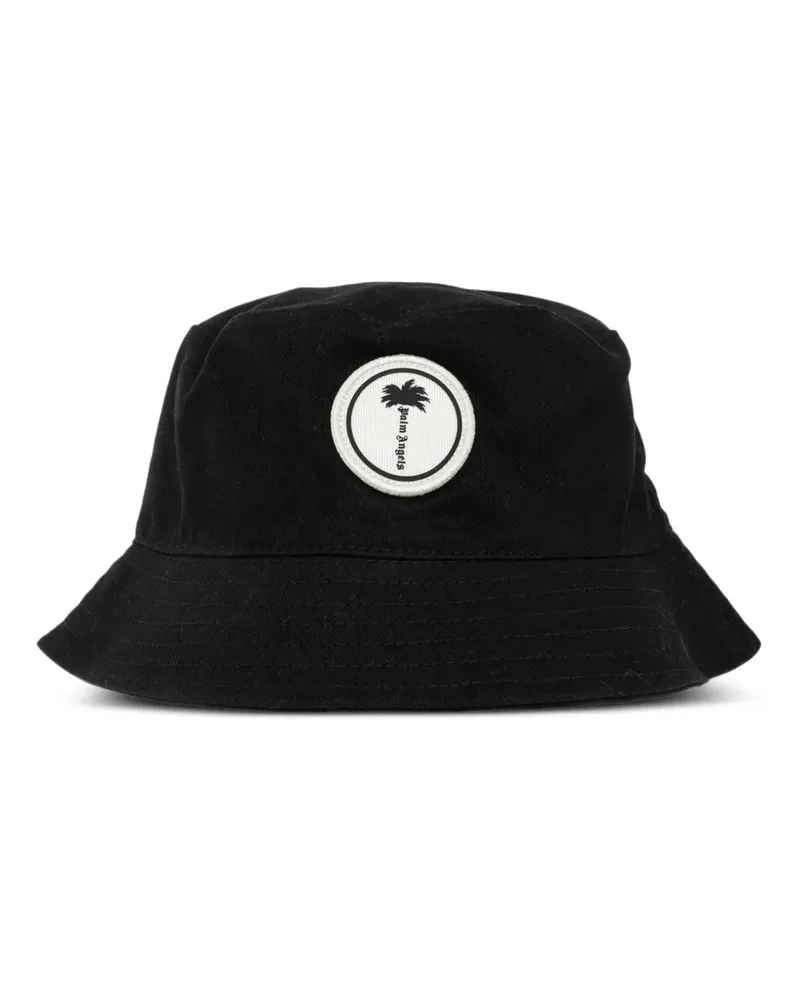 Palm Angels Fischerhut mit Logo-Patch - Schwarz Schwarz
