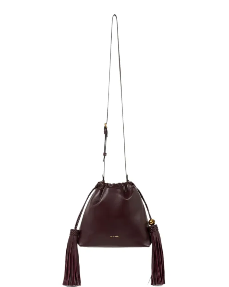 Etro mini leather Kalispera bag with tassels - Violett Violett