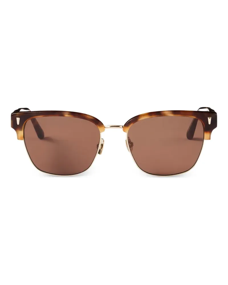 Sandro tortoiseshell-effect logo-engraved sunglasses - Braun Braun