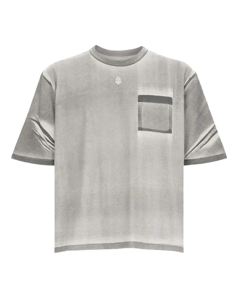 Alexander McQueen T-Shirt mit Brusttasche - Grau Grau
