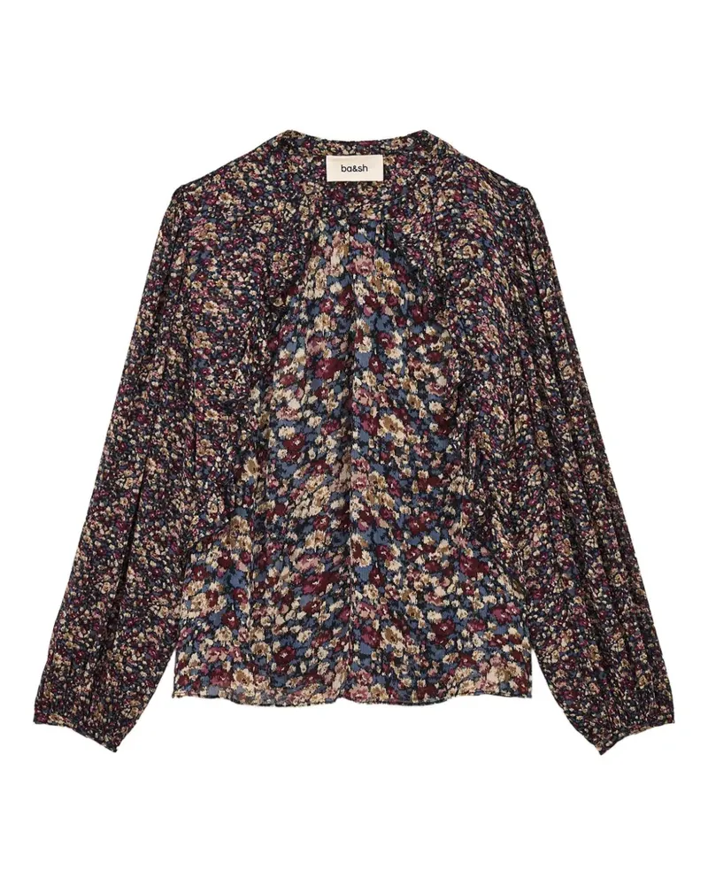 ba&sh Kross Bluse mit Blumenprint - Blau Blau