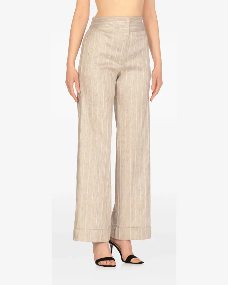 D.EXTERIOR Gestreifte Straight-Leg-Hose - Gold Gold