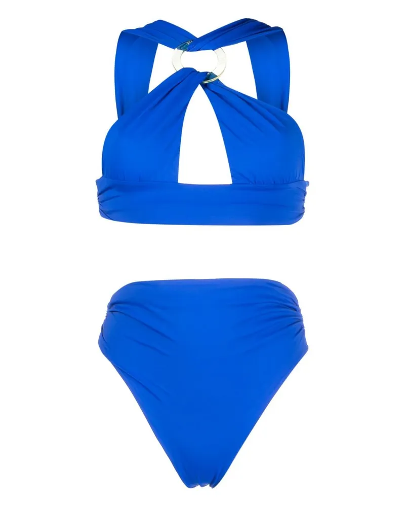 ATTICO Drapierter Bikini - Blau Blau