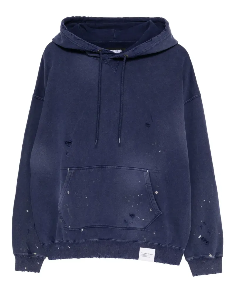 Neighborhood Damaged Hoodie - Blau Blau