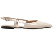 Ballerinas aus Leder - Nude