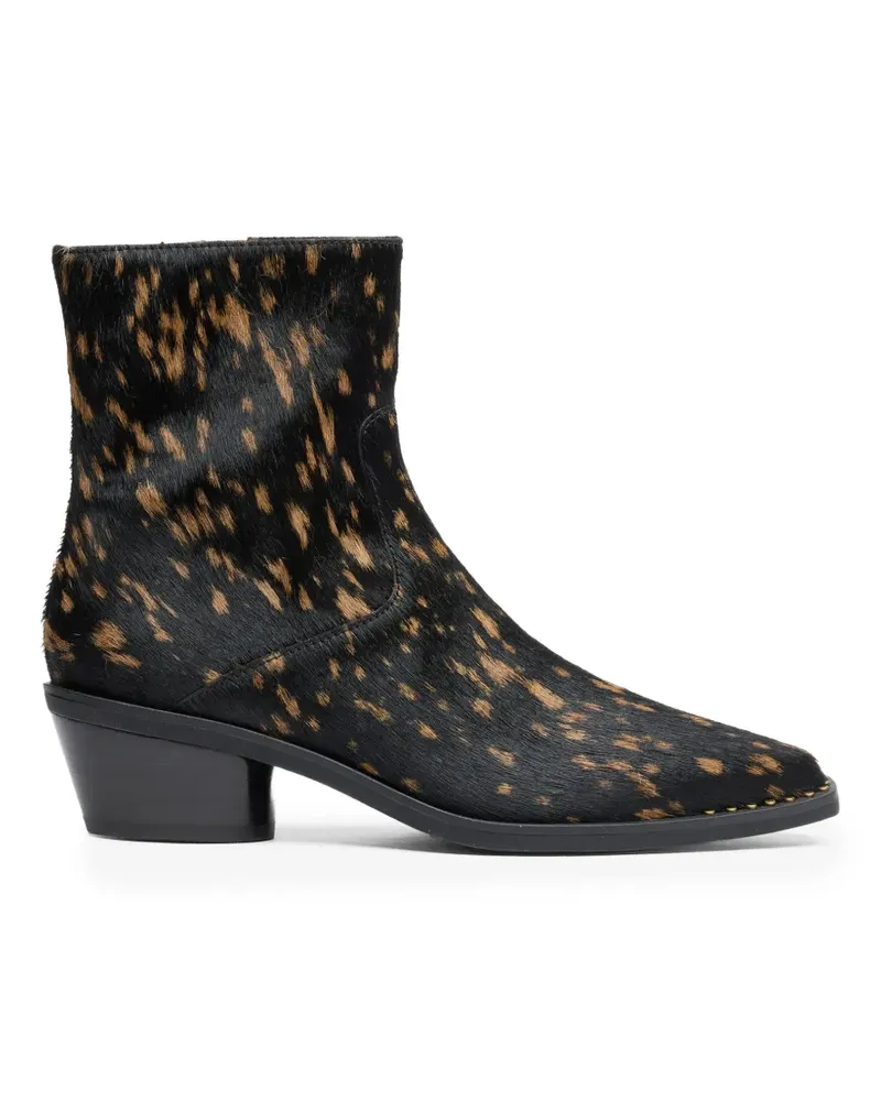 ash Hasley Stiefeletten mit Animal-Print - Schwarz Schwarz