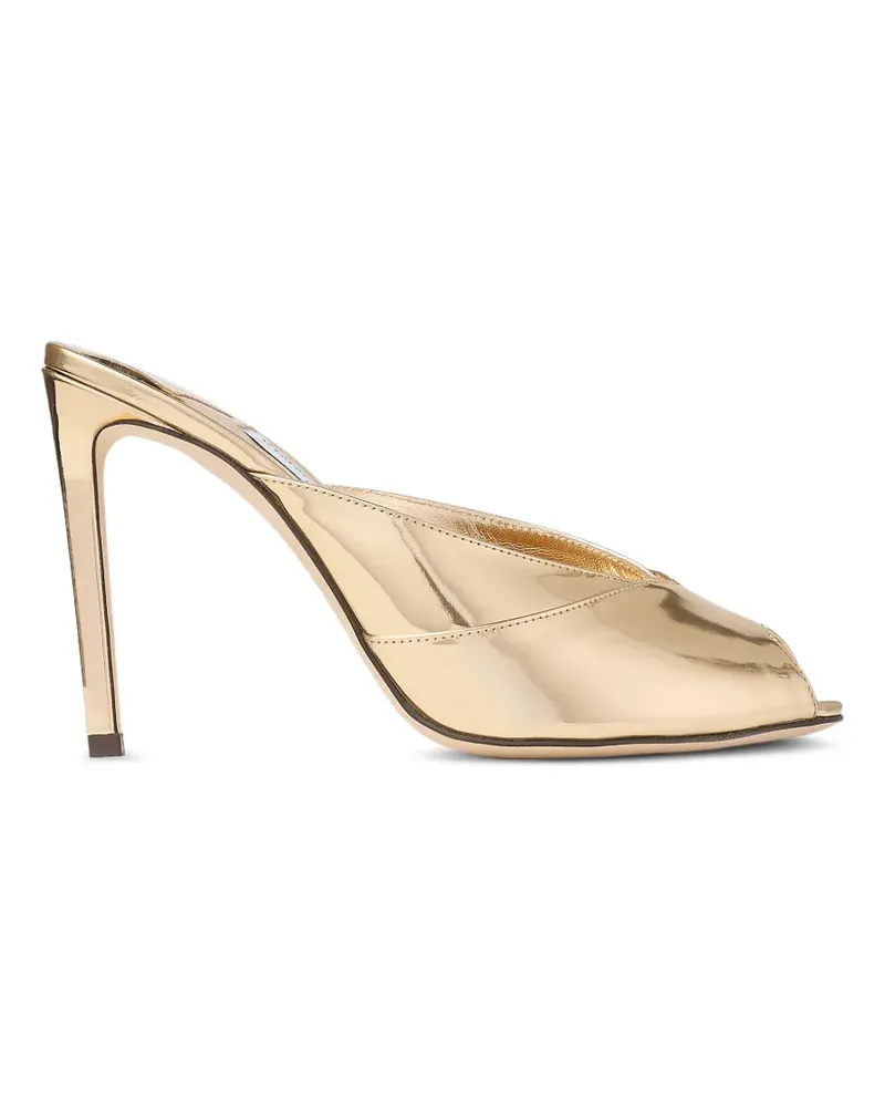 Jimmy Choo Brigitte peep-toe mules - Gold Gold