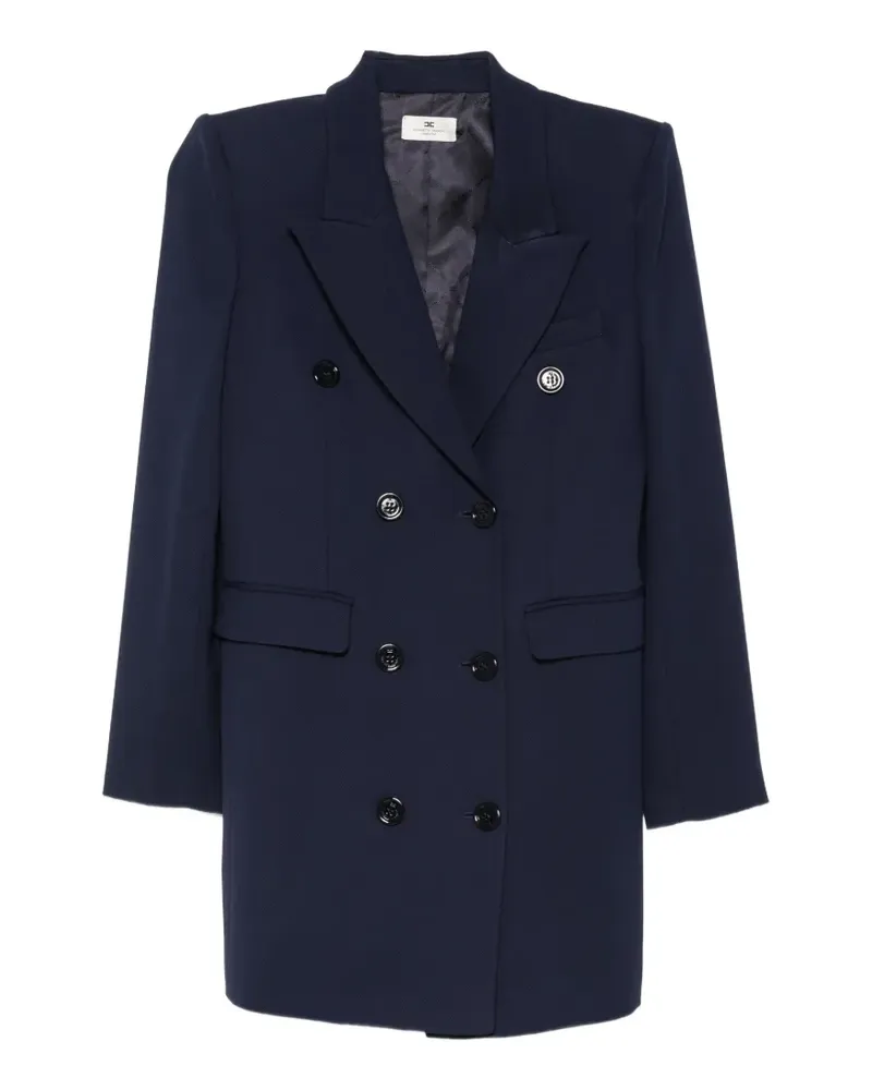 Elisabetta Franchi double-breasted peak-lapel mini dress - Blau Blau