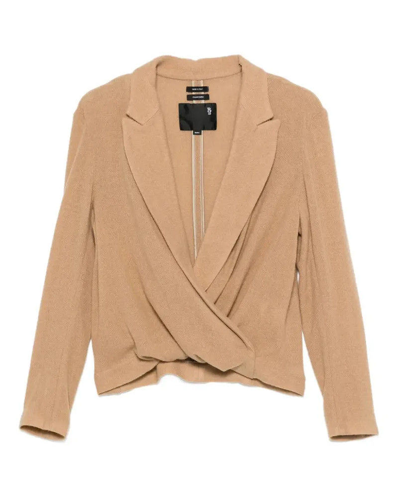 R13 Oberteil mit verdrehtem Revers - Nude Nude