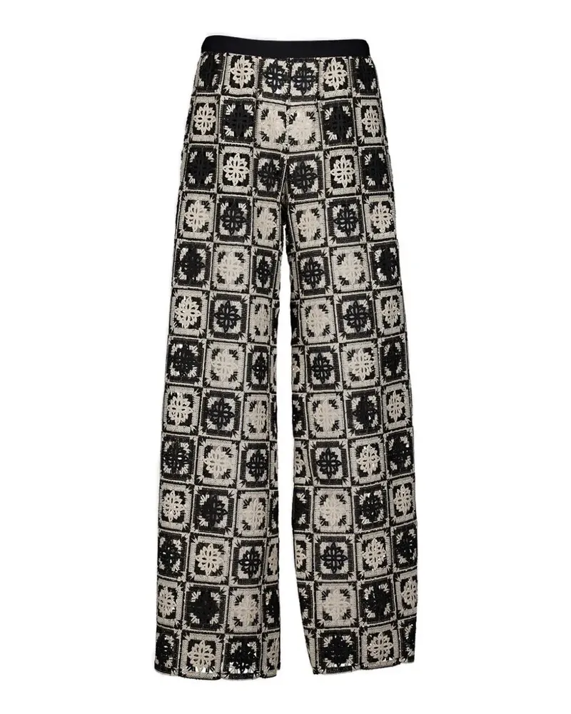 La DoubleJ crochet-knit trousers - Schwarz Schwarz