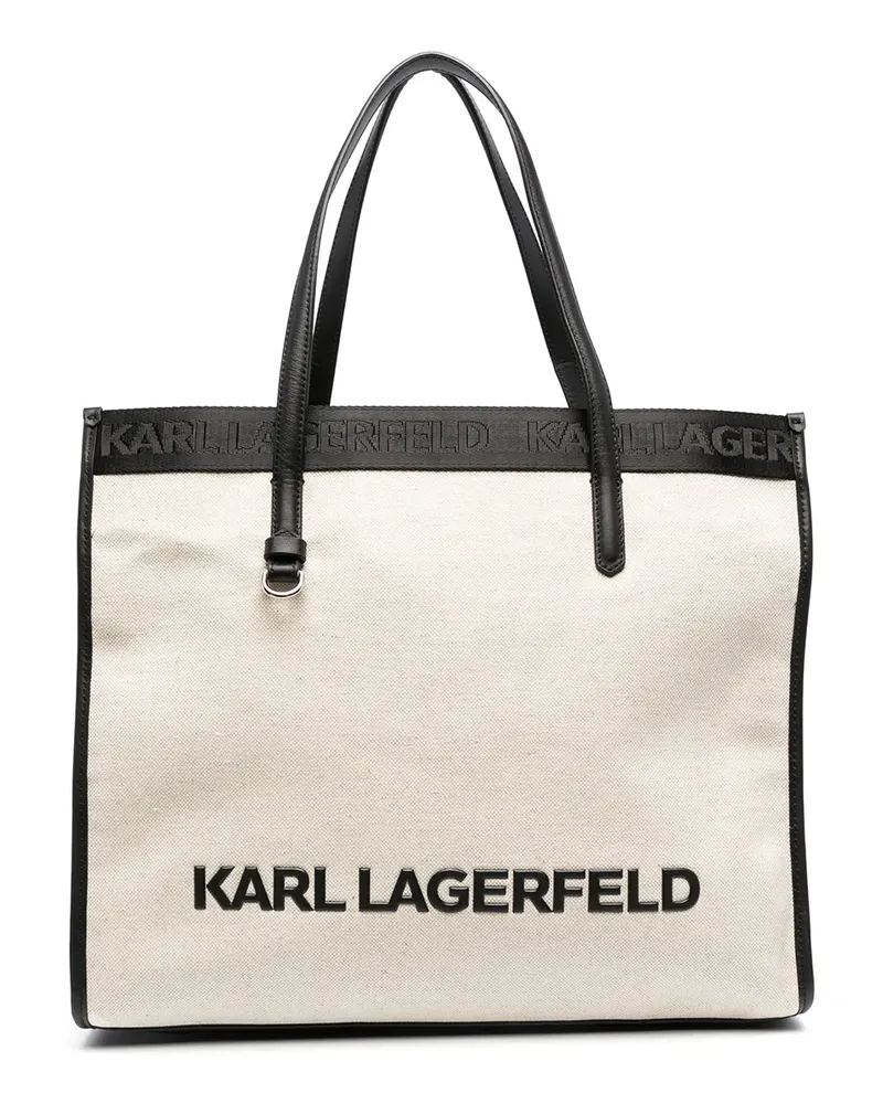 Karl Lagerfeld K/Skuare Tote Bag aus Canvas - Nude Nude
