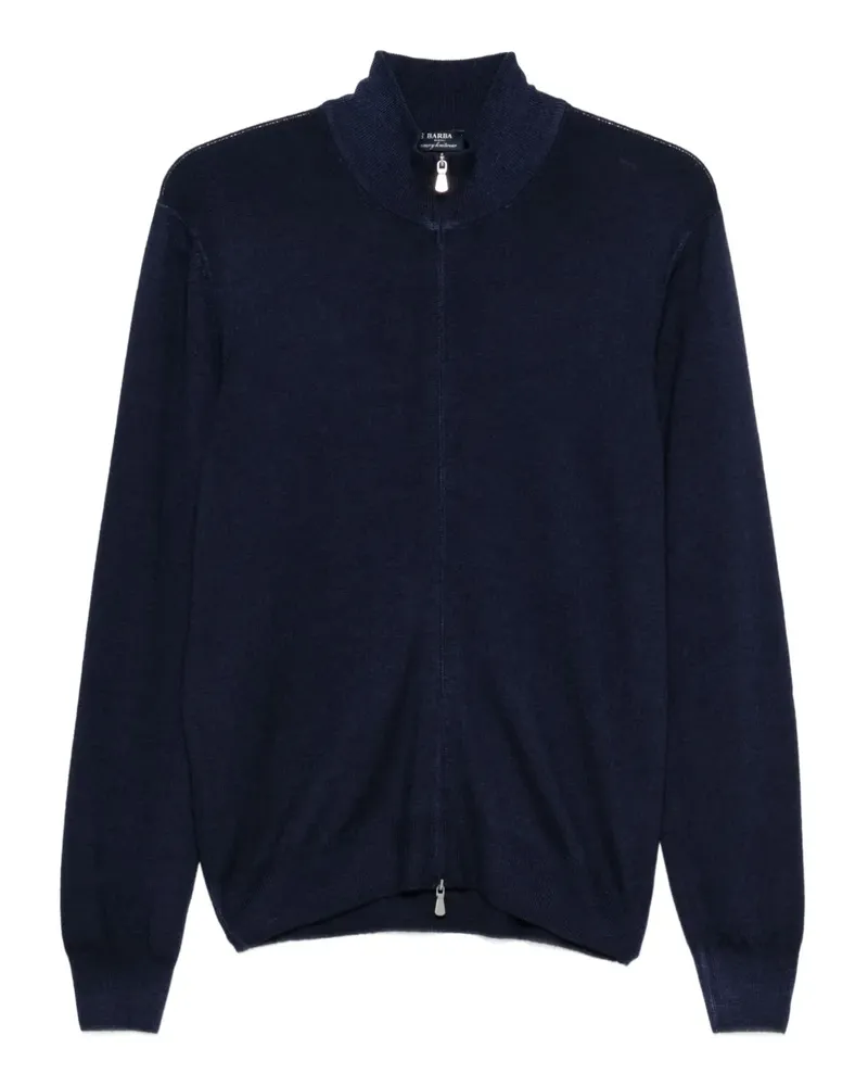 BARBA Pullover mit Reißverschluss - Blau Blau