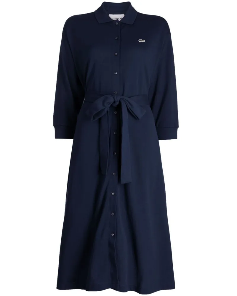 Lacoste Kleid mit Logo-Applikation Blau