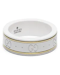 Gucci 18kt Icon Weißgoldring mit GG Weiß