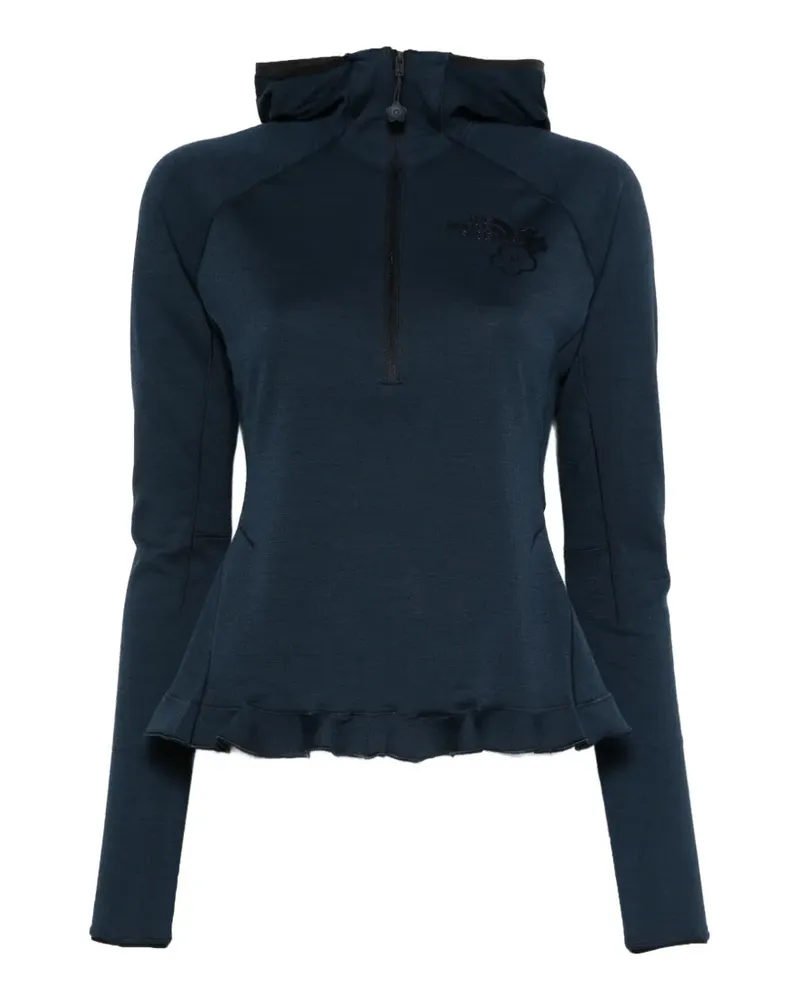Cecilie Bahnsen x TNF Symone DotKnit baselayer wool-blend black top - Blau Blau